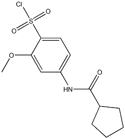 4-cyclopentaneamido-2-methoxybenzene-1-sulfonyl chloride,,结构式