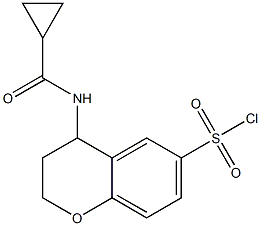 4-cyclopropaneamido-3,4-dihydro-2H-1-benzopyran-6-sulfonyl chloride 化学構造式