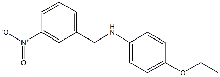 4-ethoxy-N-[(3-nitrophenyl)methyl]aniline 化学構造式