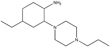 4-ethyl-2-(4-propylpiperazin-1-yl)cyclohexanamine 结构式