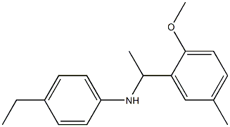 4-ethyl-N-[1-(2-methoxy-5-methylphenyl)ethyl]aniline Struktur
