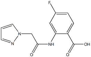 4-fluoro-2-[2-(1H-pyrazol-1-yl)acetamido]benzoic acid