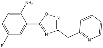 4-fluoro-2-[3-(pyridin-2-ylmethyl)-1,2,4-oxadiazol-5-yl]aniline,,结构式