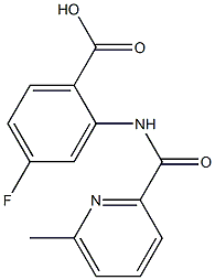 4-fluoro-2-{[(6-methylpyridin-2-yl)carbonyl]amino}benzoic acid Structure