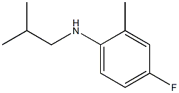 4-fluoro-2-methyl-N-(2-methylpropyl)aniline 化学構造式