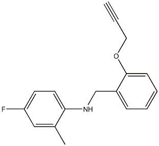 4-fluoro-2-methyl-N-{[2-(prop-2-yn-1-yloxy)phenyl]methyl}aniline Struktur