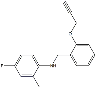 4-fluoro-2-methyl-N-{[2-(prop-2-yn-1-yloxy)phenyl]methyl}aniline Structure