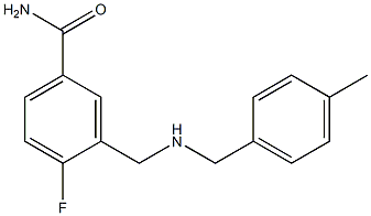 4-fluoro-3-({[(4-methylphenyl)methyl]amino}methyl)benzamide,,结构式