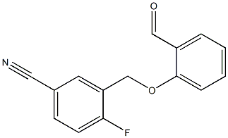 4-fluoro-3-(2-formylphenoxymethyl)benzonitrile Structure