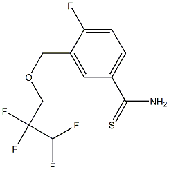 4-fluoro-3-[(2,2,3,3-tetrafluoropropoxy)methyl]benzene-1-carbothioamide Structure