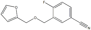 4-fluoro-3-[(2-furylmethoxy)methyl]benzonitrile Struktur