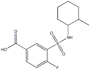 4-fluoro-3-[(2-methylcyclohexyl)sulfamoyl]benzoic acid Structure