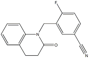 4-fluoro-3-[(2-oxo-3,4-dihydroquinolin-1(2H)-yl)methyl]benzonitrile