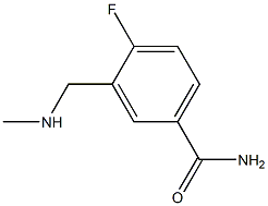 4-fluoro-3-[(methylamino)methyl]benzamide,,结构式