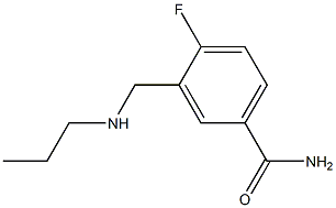 4-fluoro-3-[(propylamino)methyl]benzamide Struktur