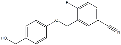 4-fluoro-3-[4-(hydroxymethyl)phenoxymethyl]benzonitrile Structure
