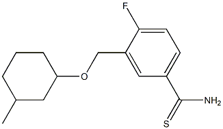 4-fluoro-3-{[(3-methylcyclohexyl)oxy]methyl}benzene-1-carbothioamide|