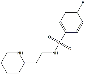 4-fluoro-N-(2-piperidin-2-ylethyl)benzenesulfonamide Structure