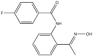 4-fluoro-N-{2-[(1E)-N-hydroxyethanimidoyl]phenyl}benzamide Structure