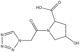 4-hydroxy-1-(1H-tetrazol-1-ylacetyl)pyrrolidine-2-carboxylic acid 结构式