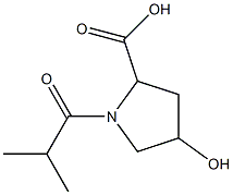 4-hydroxy-1-isobutyrylpyrrolidine-2-carboxylic acid Structure