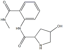 4-hydroxy-N-[2-(methylcarbamoyl)phenyl]pyrrolidine-2-carboxamide Struktur