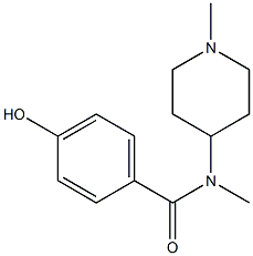 4-hydroxy-N-methyl-N-(1-methylpiperidin-4-yl)benzamide 化学構造式