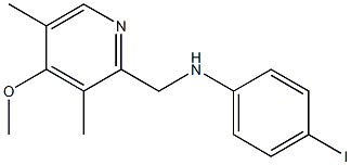 4-iodo-N-[(4-methoxy-3,5-dimethylpyridin-2-yl)methyl]aniline 结构式