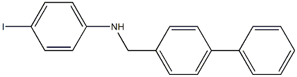 4-iodo-N-[(4-phenylphenyl)methyl]aniline Structure