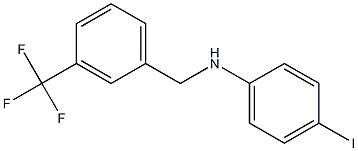 4-iodo-N-{[3-(trifluoromethyl)phenyl]methyl}aniline,,结构式