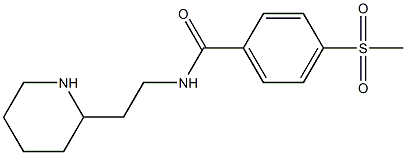 4-methanesulfonyl-N-[2-(piperidin-2-yl)ethyl]benzamide,,结构式