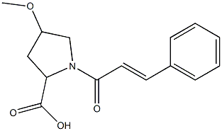 4-methoxy-1-[(2E)-3-phenylprop-2-enoyl]pyrrolidine-2-carboxylic acid Struktur