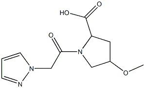 4-methoxy-1-[2-(1H-pyrazol-1-yl)acetyl]pyrrolidine-2-carboxylic acid