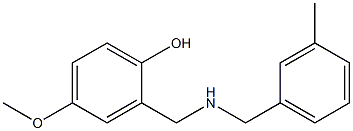 4-methoxy-2-({[(3-methylphenyl)methyl]amino}methyl)phenol,,结构式