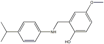 4-methoxy-2-({[4-(propan-2-yl)phenyl]amino}methyl)phenol,,结构式