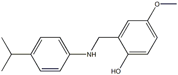 4-methoxy-2-({[4-(propan-2-yl)phenyl]amino}methyl)phenol 化学構造式