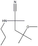 4-methoxy-2,4-dimethyl-2-(propylamino)pentanenitrile Structure