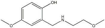 4-methoxy-2-{[(2-methoxyethyl)amino]methyl}phenol Struktur