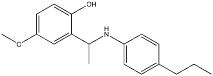 4-methoxy-2-{1-[(4-propylphenyl)amino]ethyl}phenol Struktur