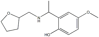 4-methoxy-2-{1-[(oxolan-2-ylmethyl)amino]ethyl}phenol Struktur
