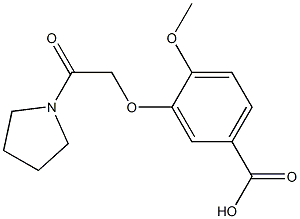 4-methoxy-3-(2-oxo-2-pyrrolidin-1-ylethoxy)benzoic acid 化学構造式