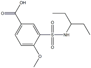 4-methoxy-3-(pentan-3-ylsulfamoyl)benzoic acid Struktur