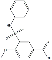 4-methoxy-3-(phenylsulfamoyl)benzoic acid Struktur