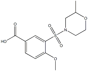 4-methoxy-3-[(2-methylmorpholine-4-)sulfonyl]benzoic acid|