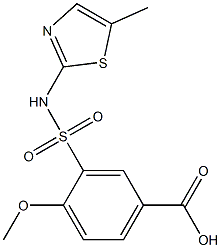 4-methoxy-3-[(5-methyl-1,3-thiazol-2-yl)sulfamoyl]benzoic acid Structure