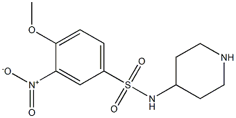 4-methoxy-3-nitro-N-(piperidin-4-yl)benzene-1-sulfonamide Structure