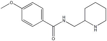 4-methoxy-N-(piperidin-2-ylmethyl)benzamide 化学構造式