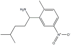 4-methyl-1-(2-methyl-5-nitrophenyl)pentan-1-amine 化学構造式