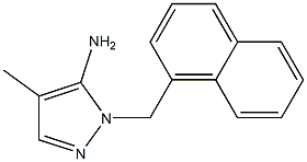 4-methyl-1-(naphthalen-1-ylmethyl)-1H-pyrazol-5-amine,,结构式