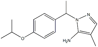 4-methyl-1-{1-[4-(propan-2-yloxy)phenyl]ethyl}-1H-pyrazol-5-amine Structure